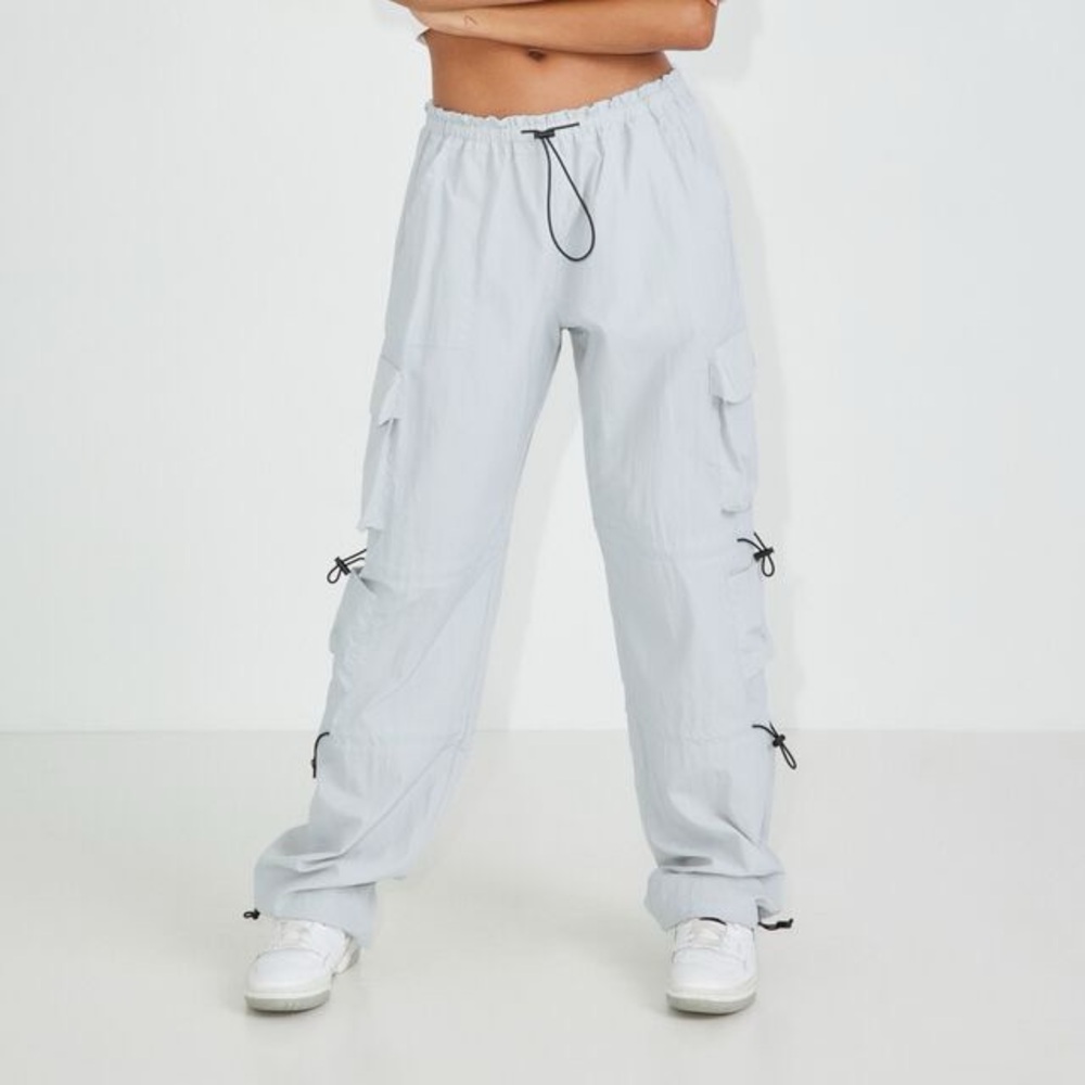 Light Gray/Pearl Garage Parachute Cargo Pants
